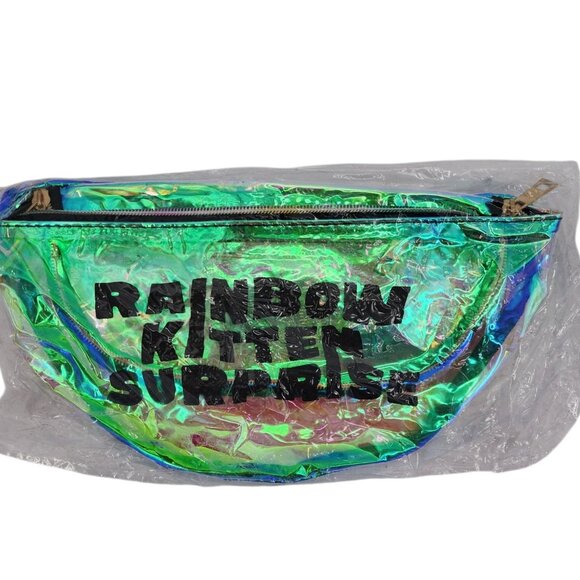 NEW Rainbow Kitten Surprise Fanny Pack Hip Bag Belt Bag Iridescent Festival - Picture 7 of 8